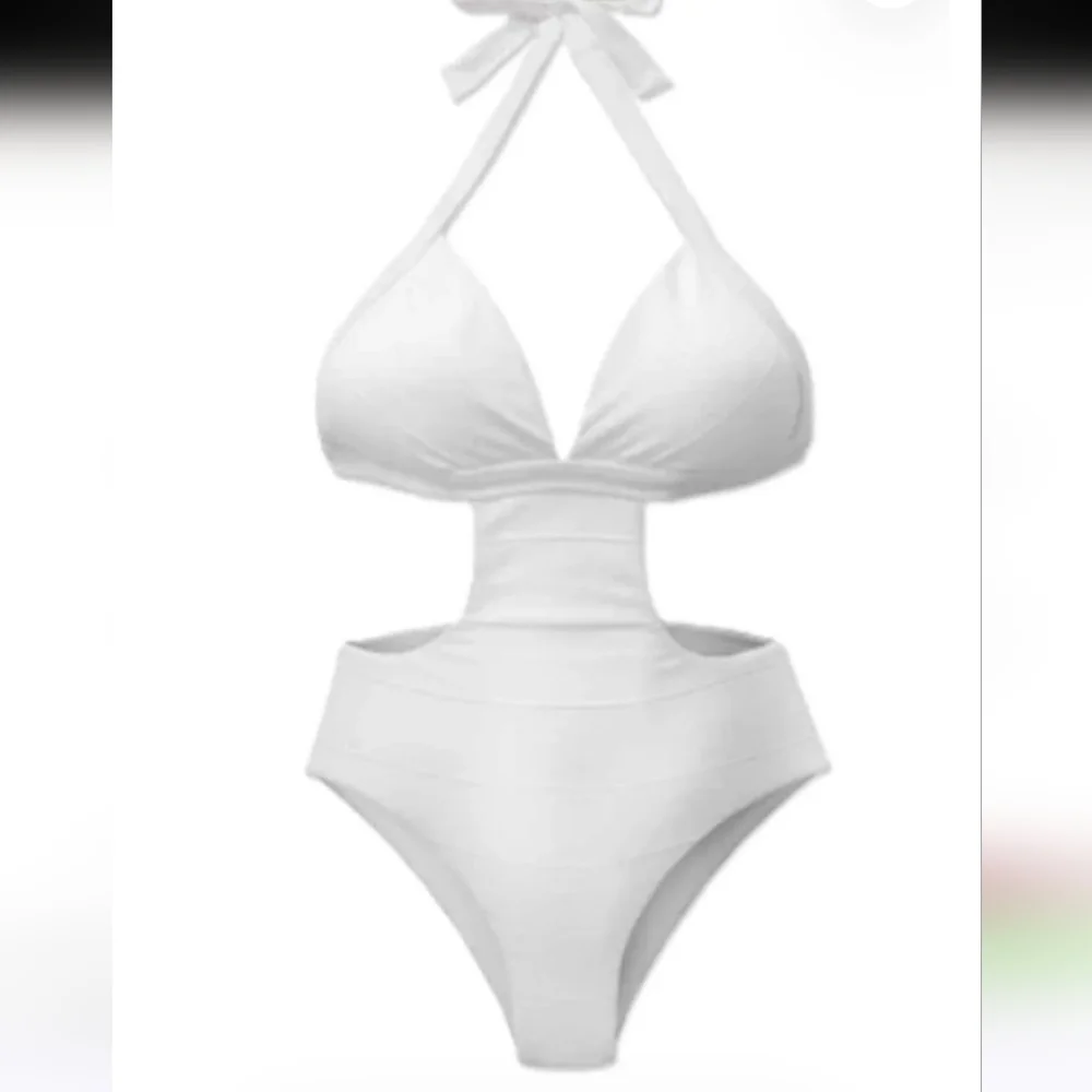 WET Cutout White One-Piece Swimsuit